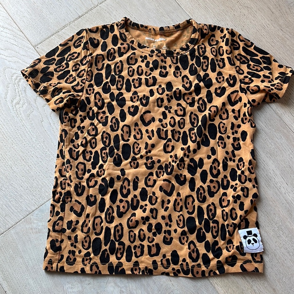 Mini Rodini - animal print t-shirt - size 4/5T